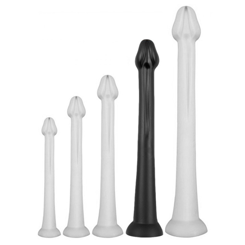 DarkSil Gode long Whale Dildo XL 48 x 7cm - Pointe 5.5cm Noir